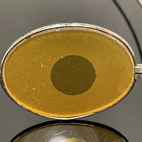 early 19th century amber shooting glasses stainless steel frame 3