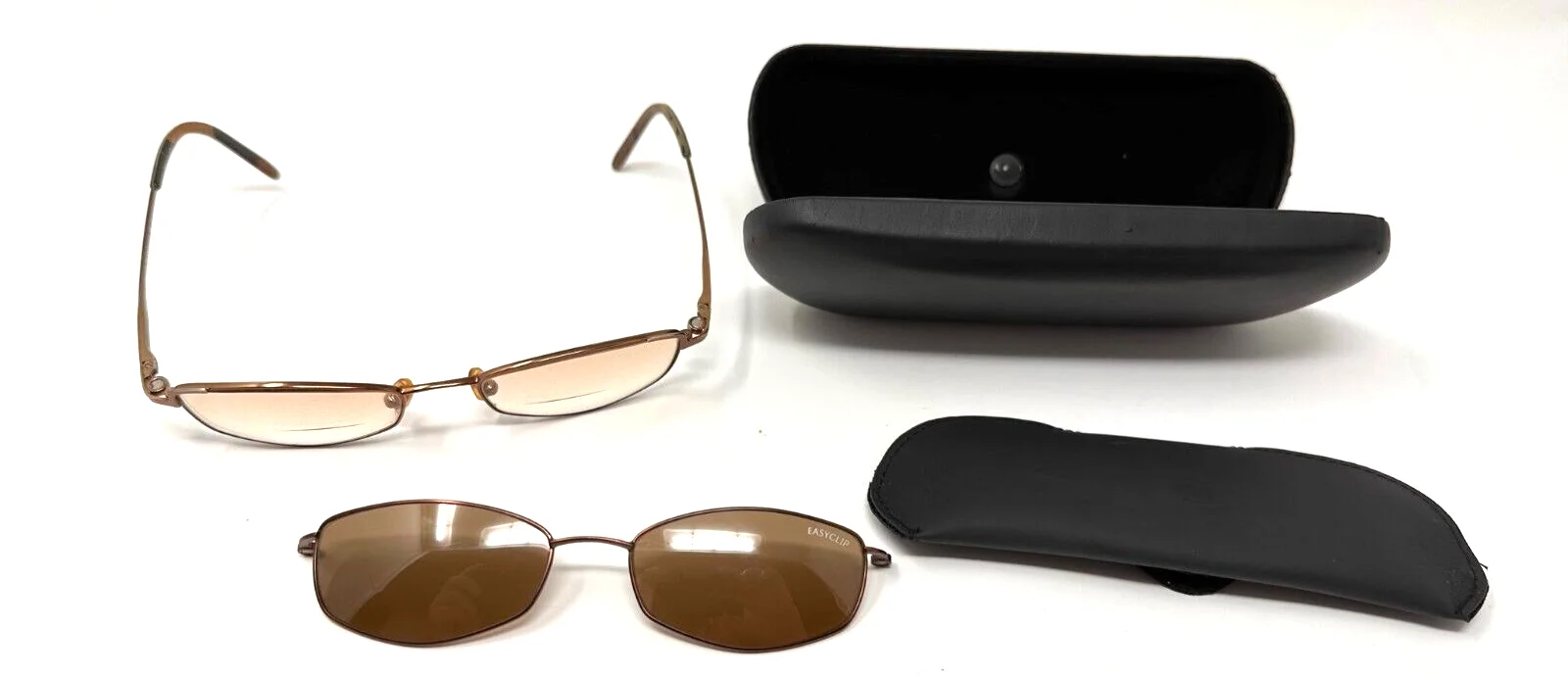 Easy Clip Frames with Clip-on Sun Glasses and Hard and Soft Cases S2407