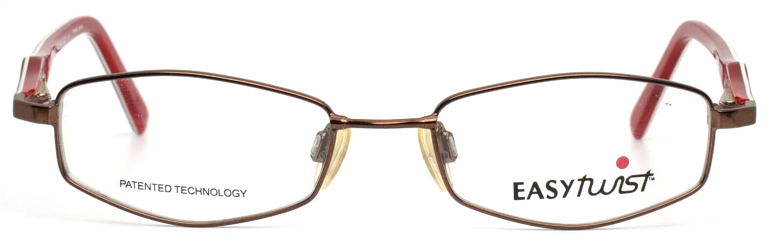 EASY TWIST 844 10 Brown Womens Petite Oval Full Rim Eyeglasses 46-16-130 B:25 2