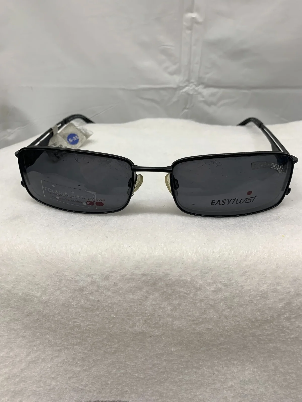 Easy Twist CT207 Eyeglass Frames & Polarized Magnetic Clip In-Black *New 3