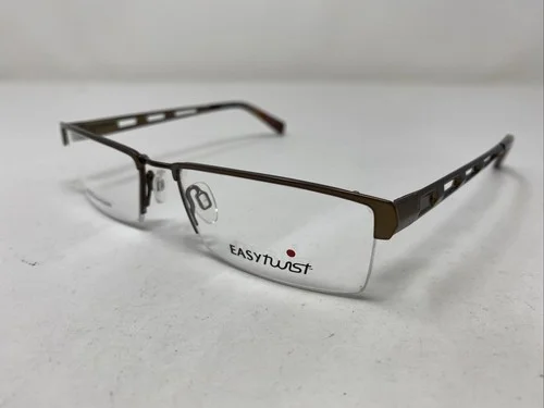 Easy Twist ET865 10 53-17-135 Brown Half Rim Metal Eyeglasses Frame DP79 2