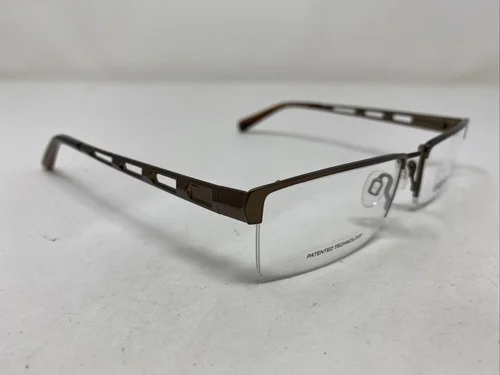 Easy Twist ET865 10 53-17-135 Brown Half Rim Metal Eyeglasses Frame DP79 3