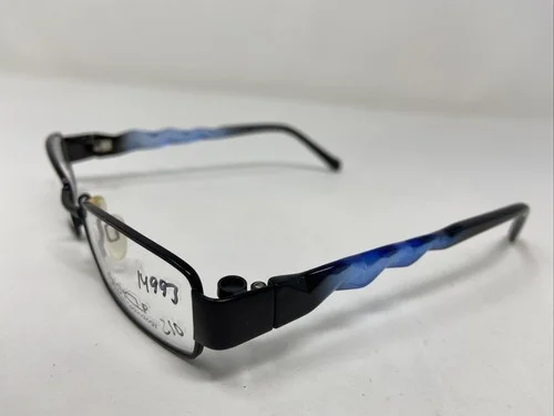 EASYCLIP Eyeglasses Frame S2505 50-17-135 Black/Blue 90 Full Rim Demo Lenses 2