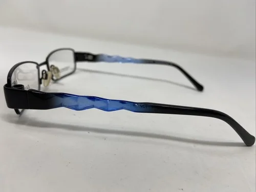EASYCLIP Eyeglasses Frame S2505 50-17-135 Black/Blue 90 Full Rim Demo Lenses 3