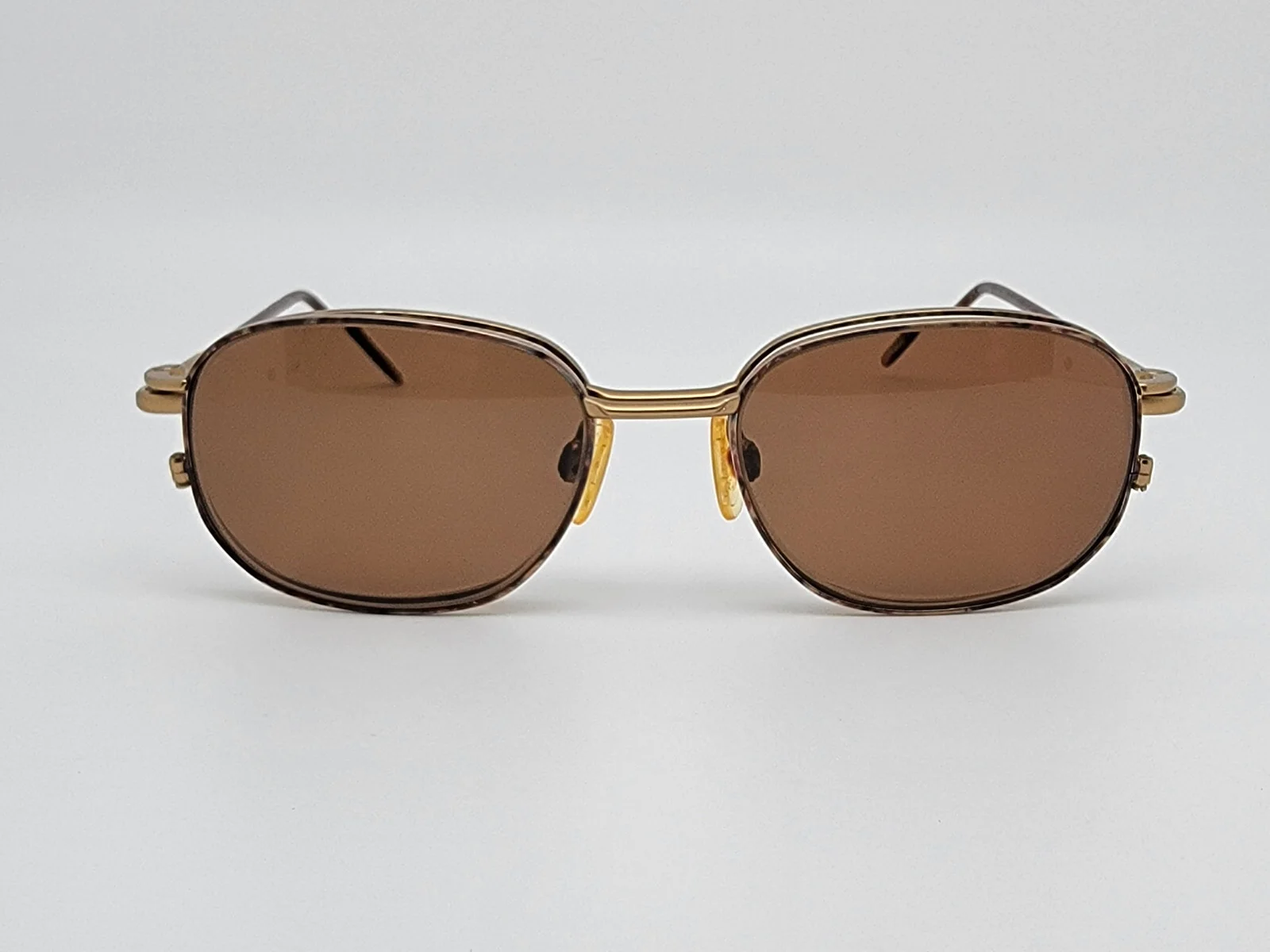 Easyclip Eyeglasses Matte Gold Tortoise Frame w Polarized ClipOn Sunglasses 52mm 2