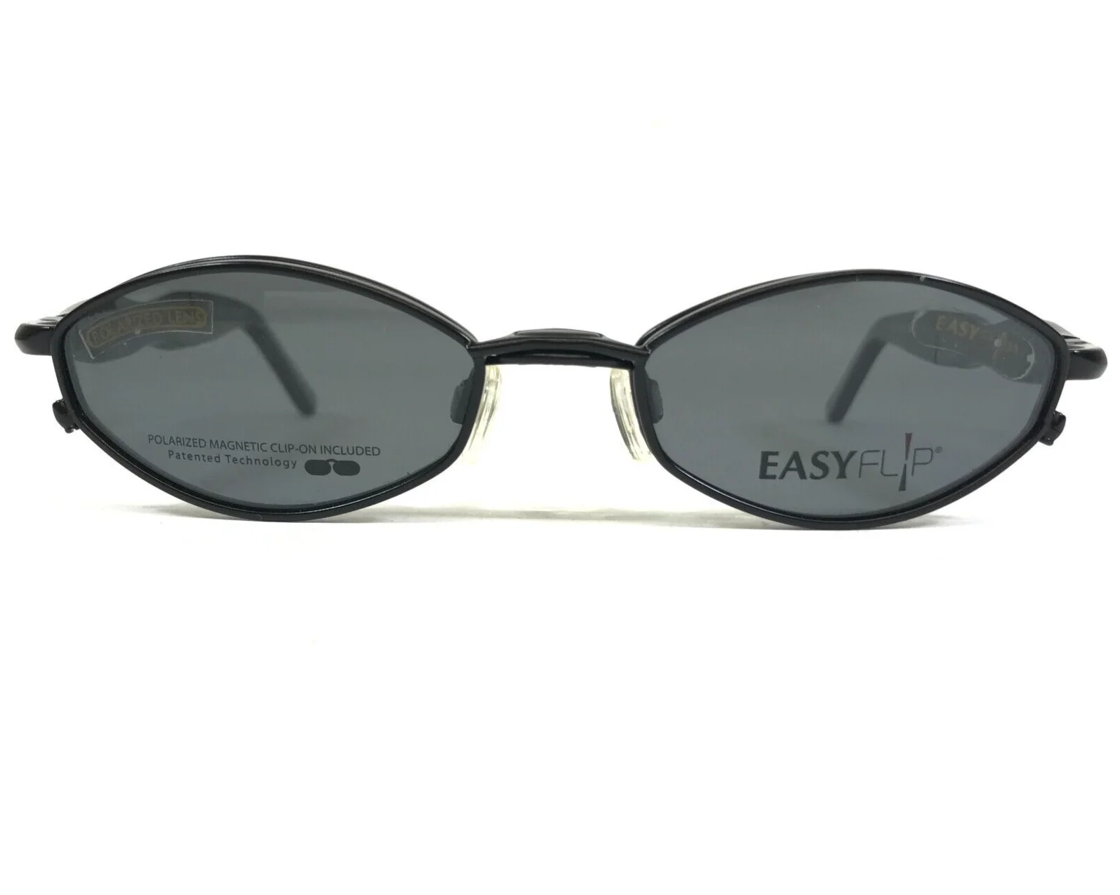 EasyFlip Petite Eyeglasses Frames MOD S2489 90 Sparkly Black Clip Ons 49-17-135