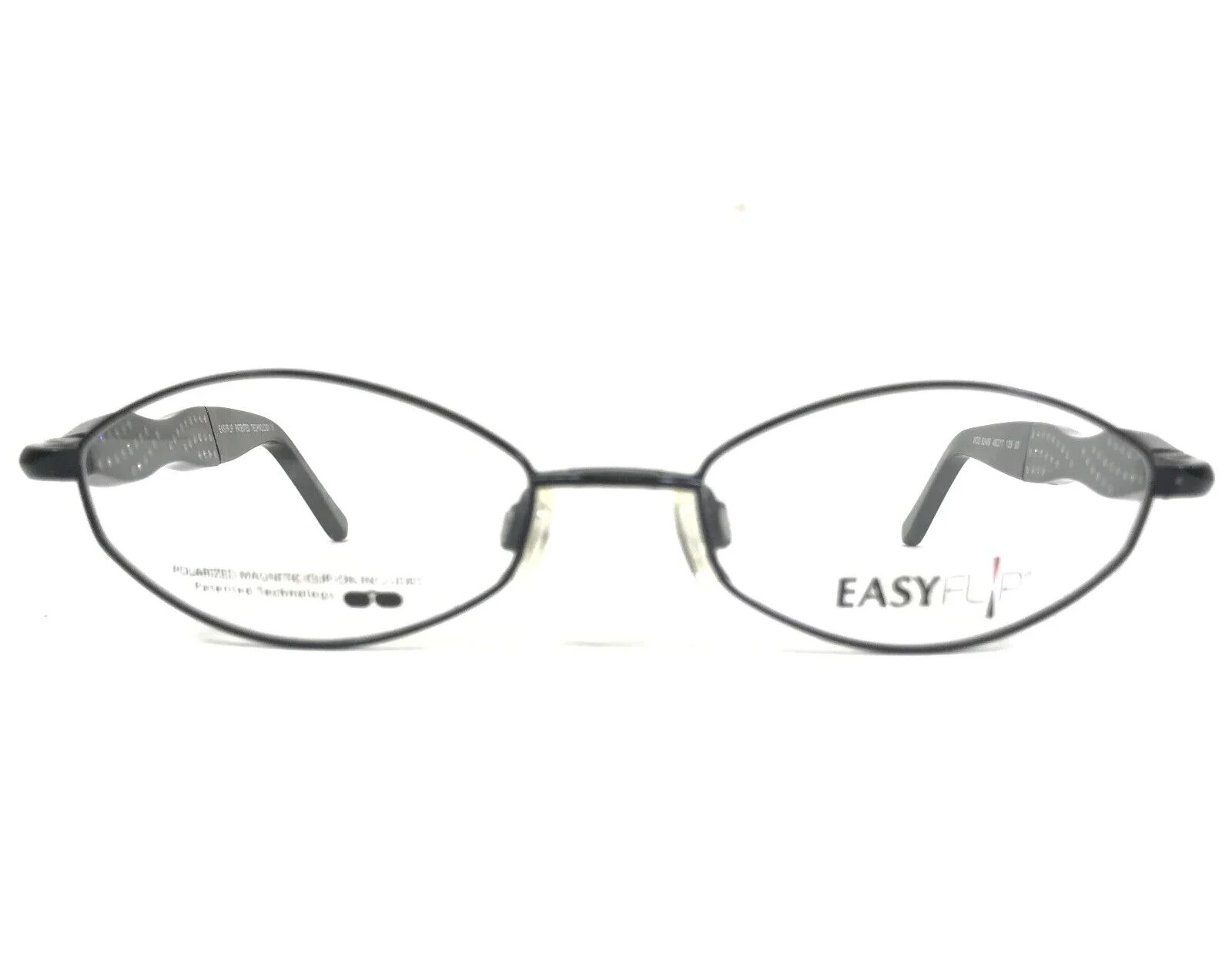 EasyFlip Petite Eyeglasses Frames MOD S2489 90 Sparkly Black Clip Ons 49-17-135 3