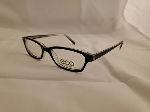 ECO mod 1077 Modified Oval Full Rim Eyeglass Frames 51-16-140 BLACK