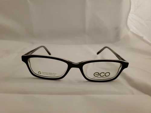 ECO mod 1077 Modified Oval Full Rim Eyeglass Frames 51-16-140 BLACK 2