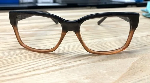 Ed Hardy EHO754 Grey Brown/Honey Gradient Large Square Plastic Chunky Frame 4