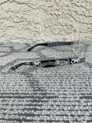 Ed Hardy Eyeglasses Eye Glasses Frames EHL823 Gun 53-17-140 Display Model 2