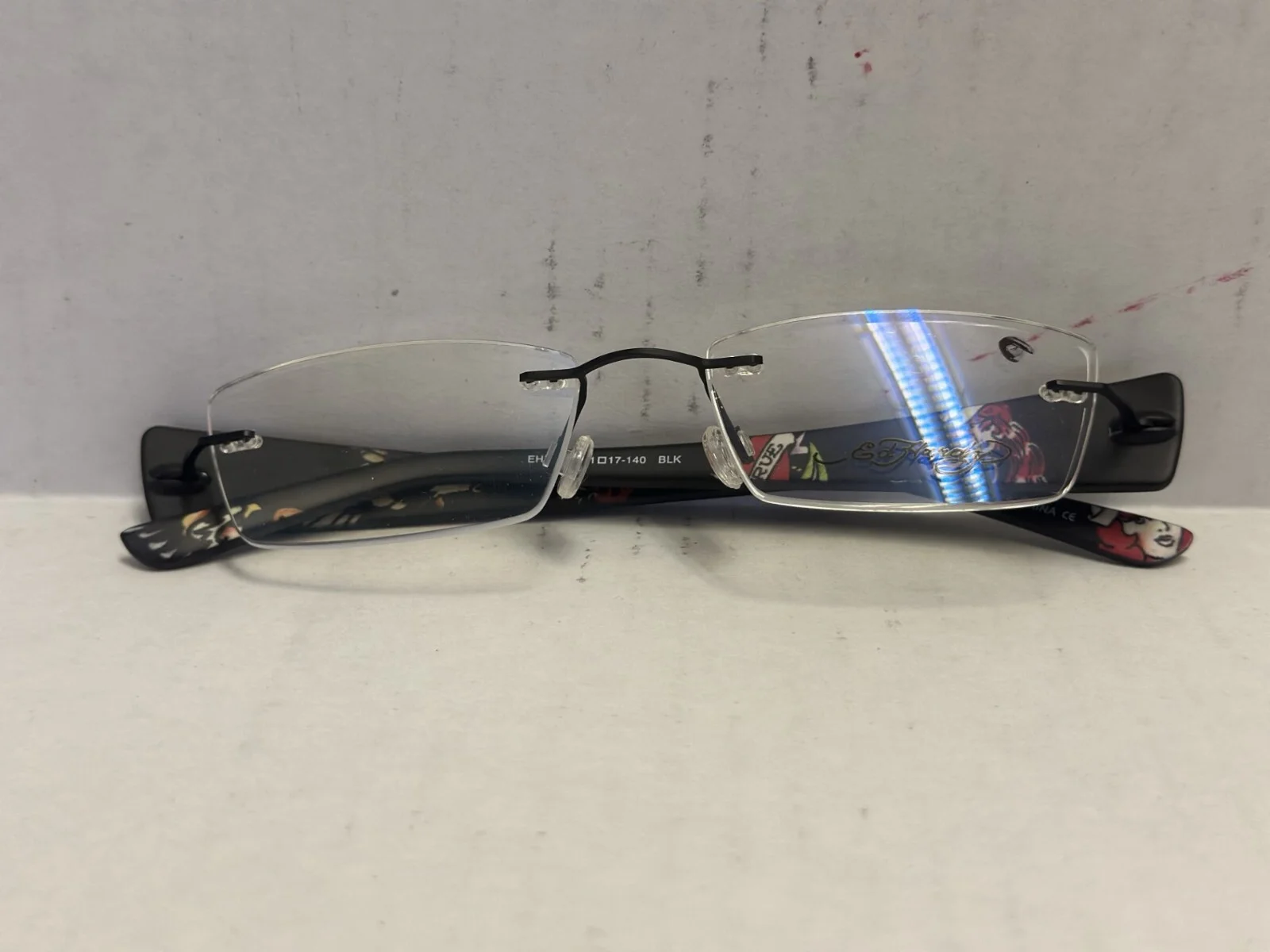 Ed Hardy Eyeglasses New EHL815 51 17 140 Eagle, Sailor,Peace, 8 Ball, Drillmount