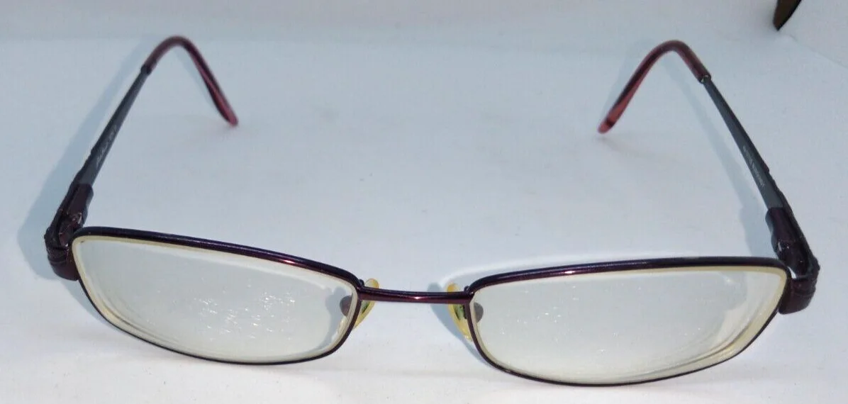 Eddie Bauer 8254 Eyeglass Frames Burgundy Square Full Rim 49-17-135 1