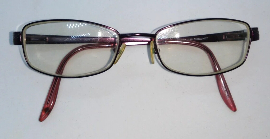 Eddie Bauer 8254 Eyeglass Frames Burgundy Square Full Rim 49-17-135 2