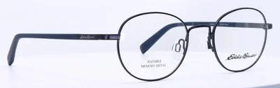 Eddie Bauer EB32023 BL Blue Mens Round Full Rim Eyeglasses 48-20-140 3