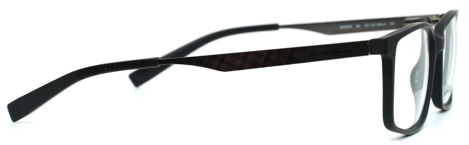 EDDIE BAUER EB32025 BK Black Mens Rectangle Full Rim Eyeglasses 53-18-140 B:36 4