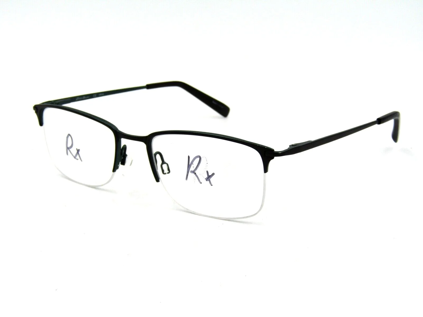 Eddie Bauer EB32050 Titanium Eyeglasses Frame Black 54-20-145 Semi Rimless #245