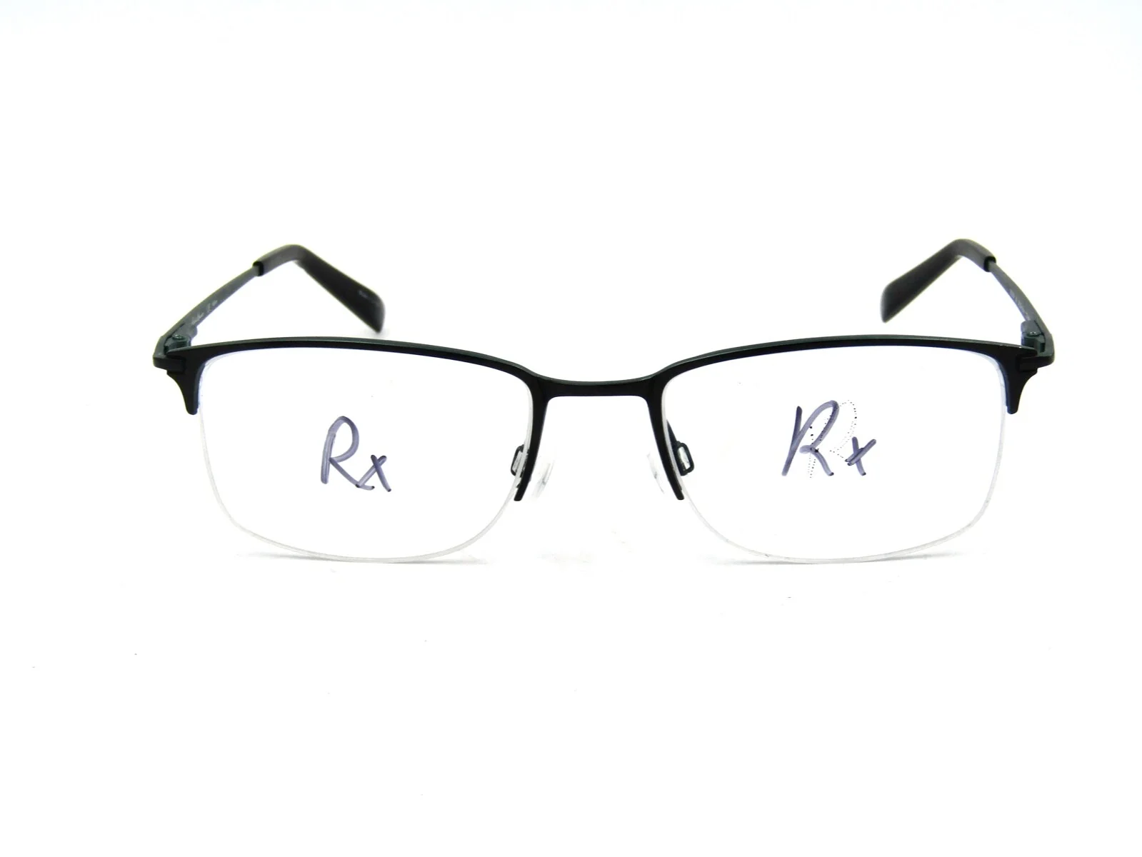 Eddie Bauer EB32050 Titanium Eyeglasses Frame Black 54-20-145 Semi Rimless #245 2