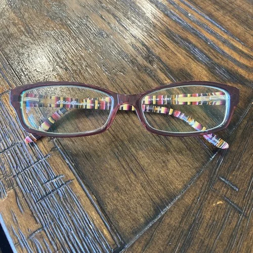 EDDIE BAUER EYEGLASSES 8145 54/16/140 CLARET PURPLE MULTICOLOR FLEX HINGE GR95