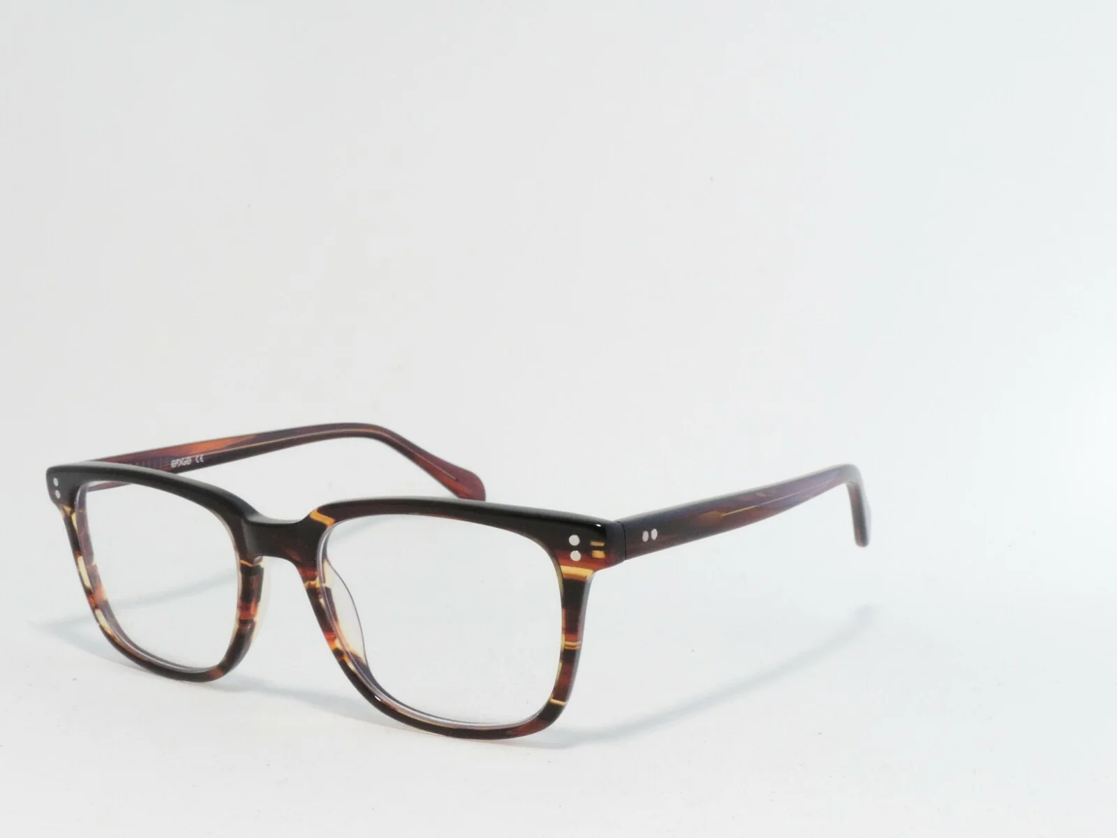 EDGE EYEWEAR SR1637 FULL RIM ACETATE EYEGLASS FRAMES BROWN STRIPE 48-20-140 NEW* 2
