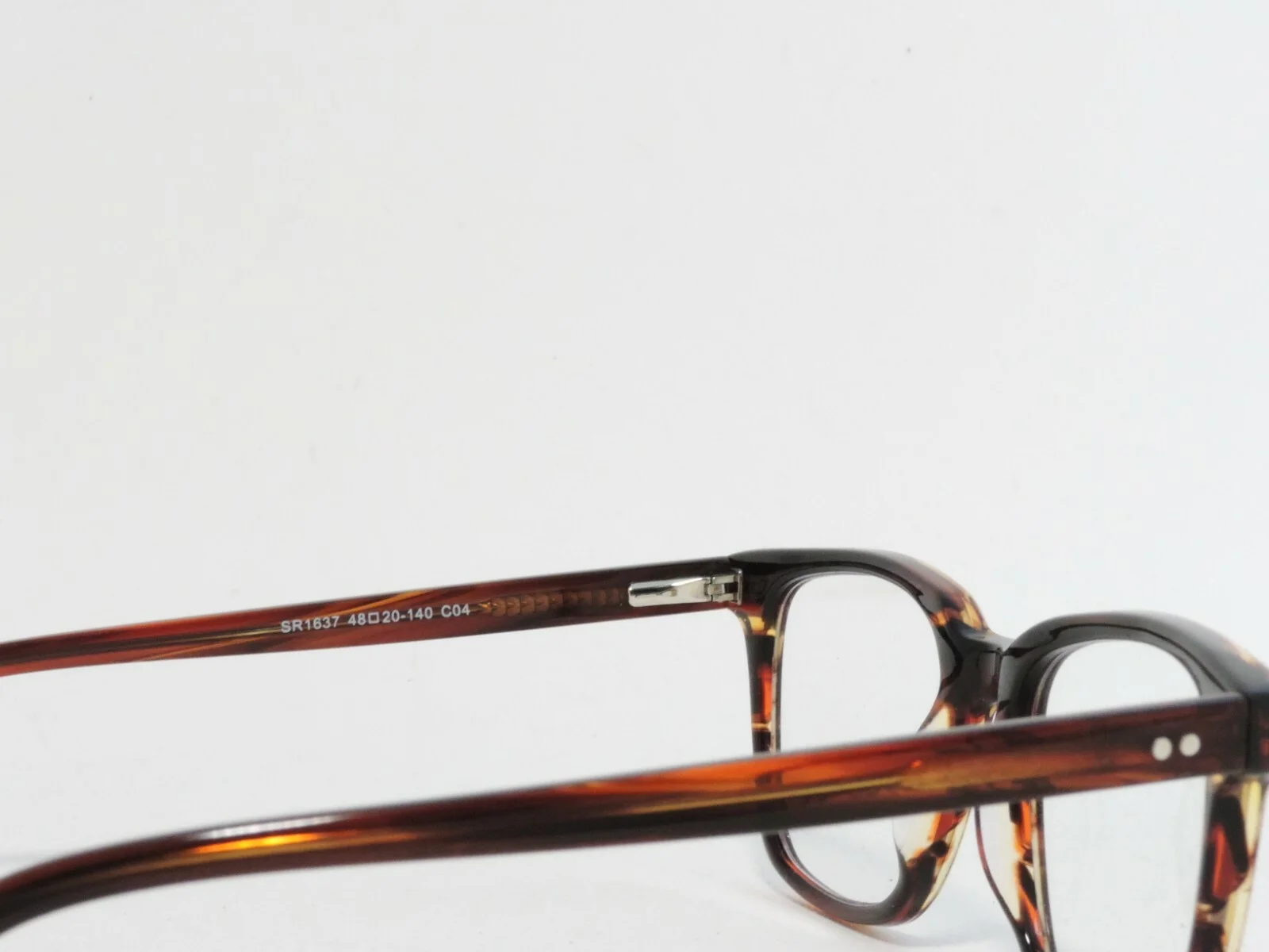 EDGE EYEWEAR SR1637 FULL RIM ACETATE EYEGLASS FRAMES BROWN STRIPE 48-20-140 NEW* 4