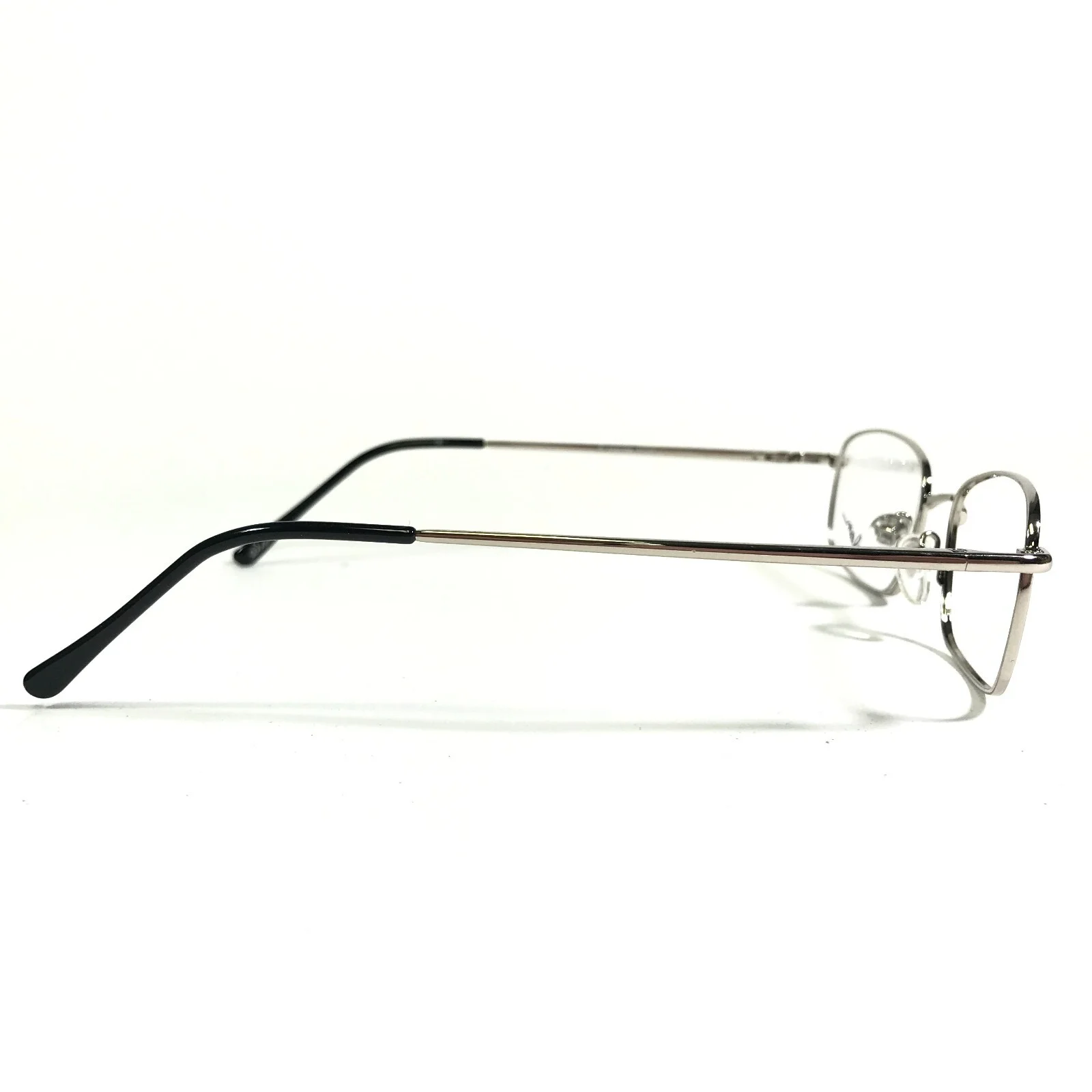 Elan 9268 Silver Eyeglasses Frames Polished Rectangular Full Wire Rim 53-19-145 3