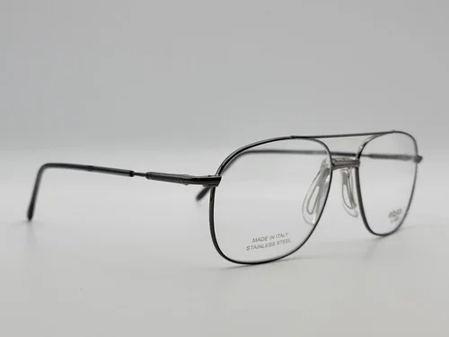 Elasta 7045 W2D Mens Metal Rectangle Eyeglass Frames 56-17-140 1
