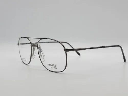 Elasta 7045 W2D Mens Metal Rectangle Eyeglass Frames 56-17-140 3