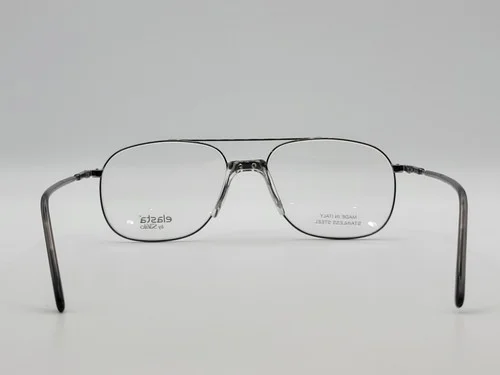 Elasta 7045 W2D Mens Metal Rectangle Eyeglass Frames 56-17-140 4