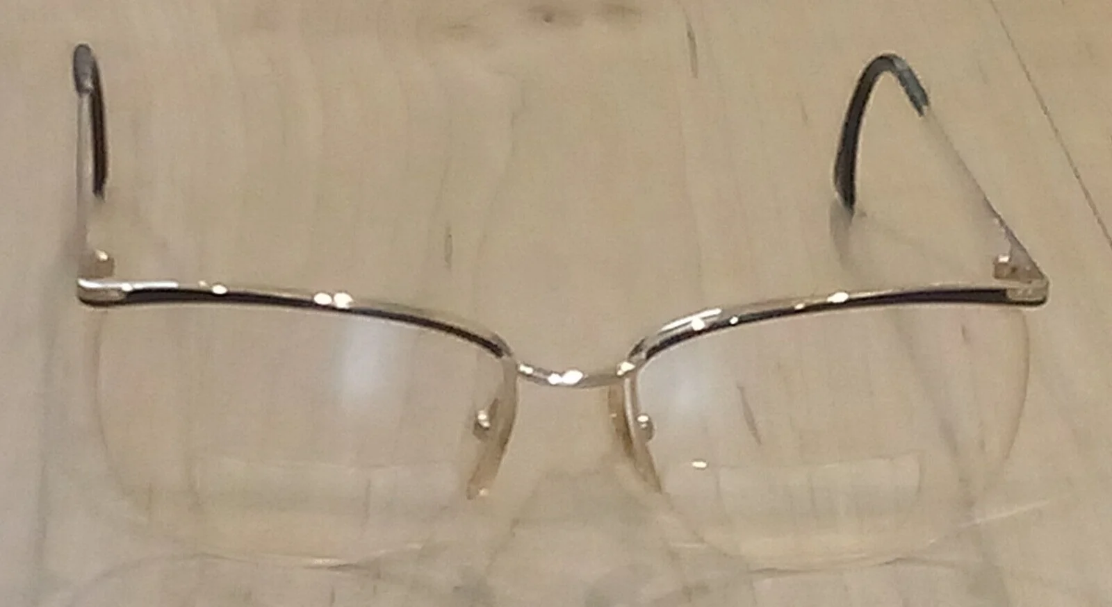 Elizabeth Arden Eyeglasses EA618-3 Gold Square Invisible Rim Frame 53-16-130 mm