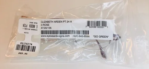 Elizabeth Arden Petites Eyeglasses FRAMES EAPT-24A-2 Rose Semi Rimless 47-20-135 3