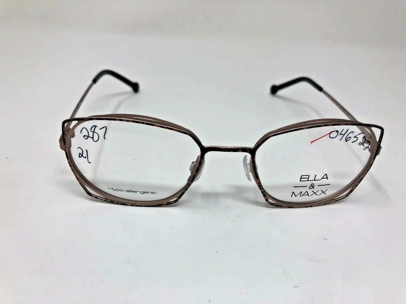 Ella & Maxx Eyeglasses Frame 701169 35 48-19-135 Brown Metal Full Rim G644