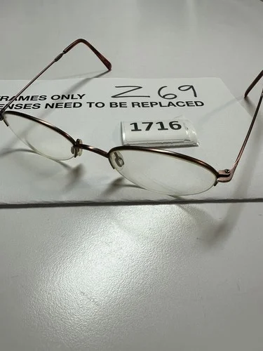 Elle Eyeglass Frames EL2529 49 19 145 Brown Round Half Rim