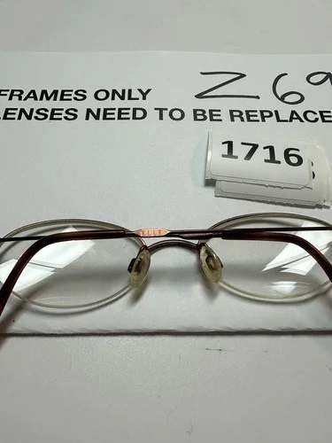 Elle Eyeglass Frames EL2529 49 19 145 Brown Round Half Rim 3