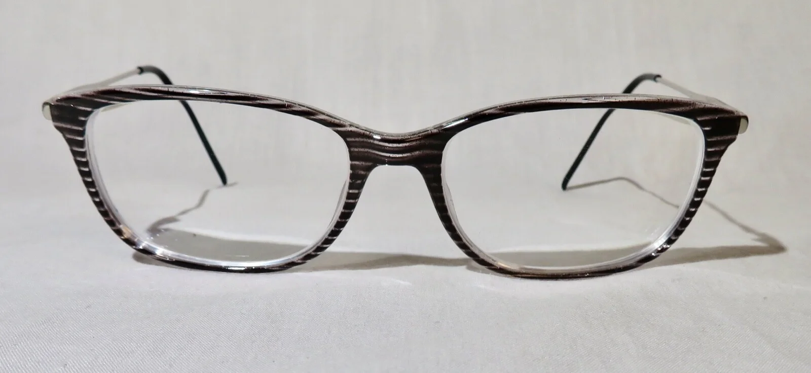 Elle Mod 13455 Eyeglasses, eyewear frames 51-16-135, Black striped/silver 3