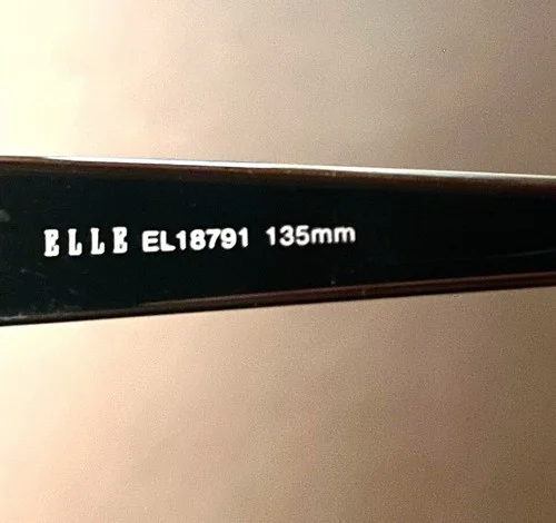 ELLE Women’s Black Eyeglass Frames Semi Rimless W/ Rhinestones 4