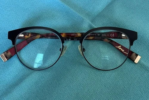Ellen Degeneres Eyeglasses Frames ED 503 O-14 Black/Brown/ Maroon 50-19-143 4