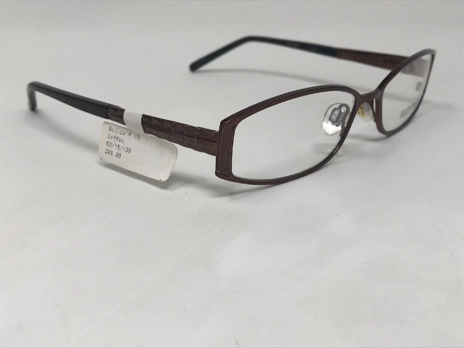ELLEN TRACY “BELIZE” Coffee Eyeglasses Frame Petite 53-15-130 Dark Brown QY40 4