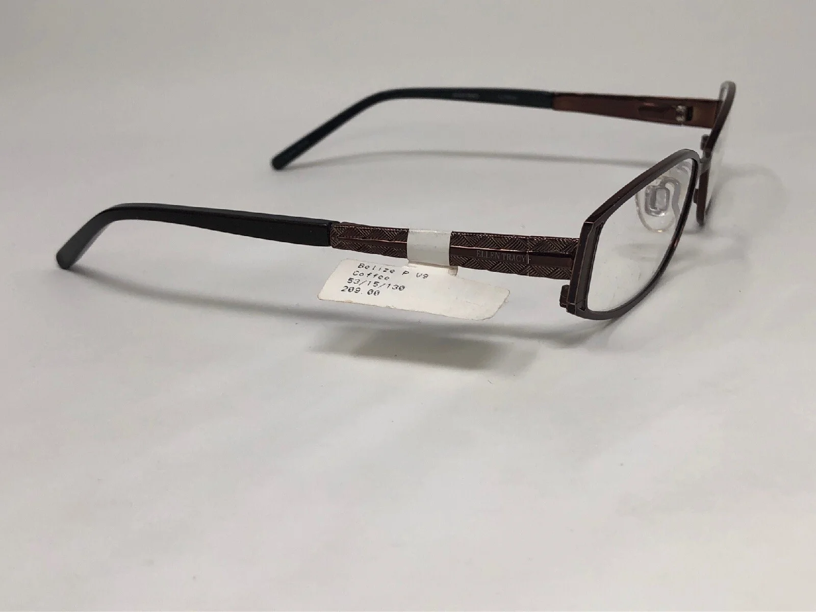 ELLEN TRACY “BELIZE” Eyeglasses Frame Petite 53-15-130 Dark Brown Polished UA17 4