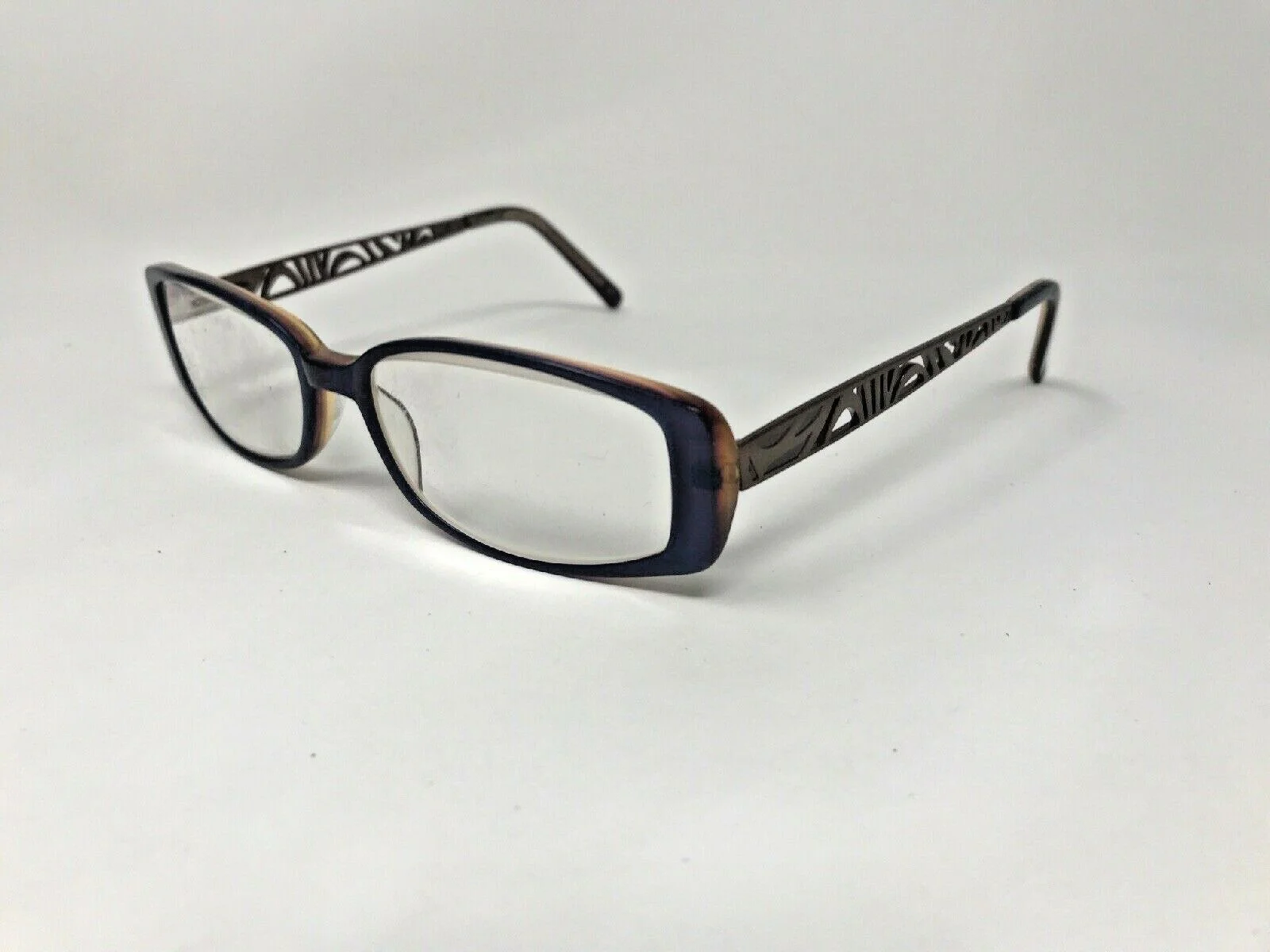 ELLEN TRACY “CASTALIA” Eyeglasses Frame Petite 51-15-130 Blue Purple Polish PG10