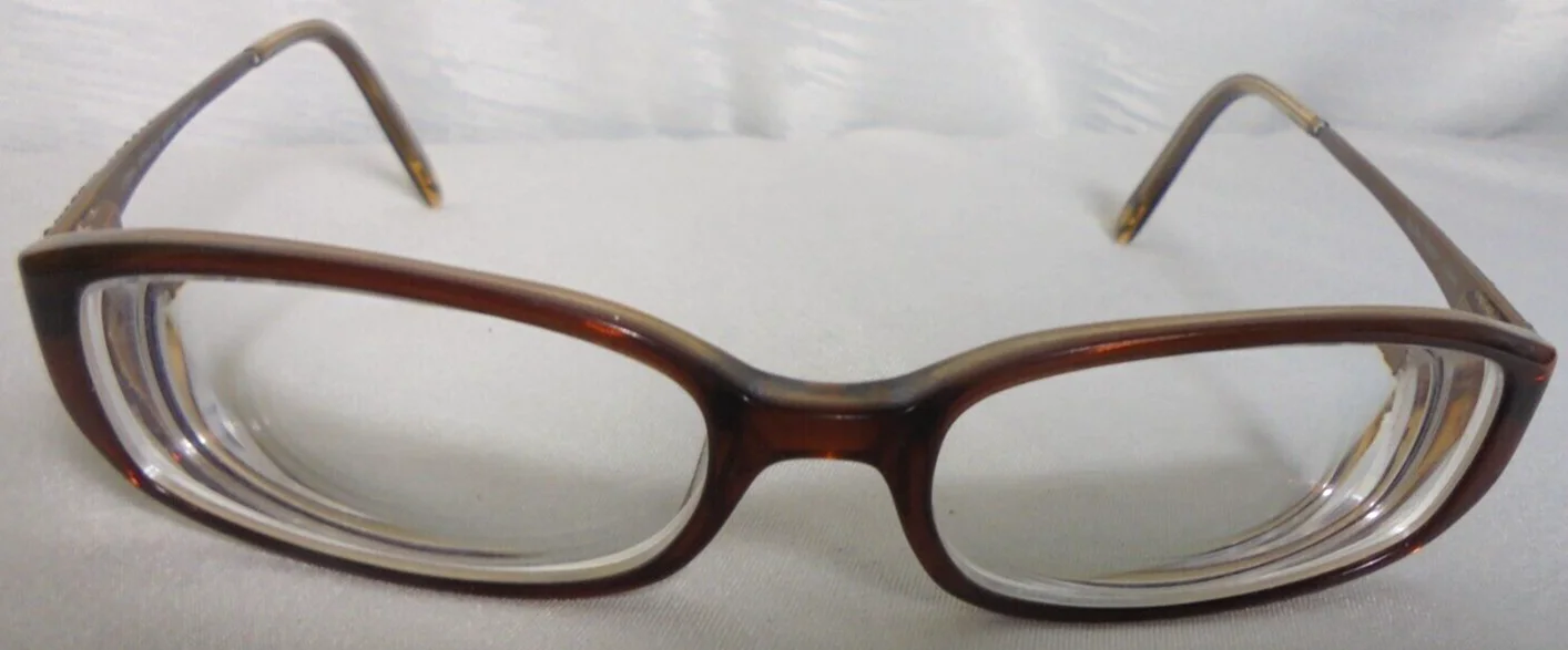 Ellen Tracy L135mm Vitreous Brown Laminate Petite Fit Prescription Eyeglasses 3