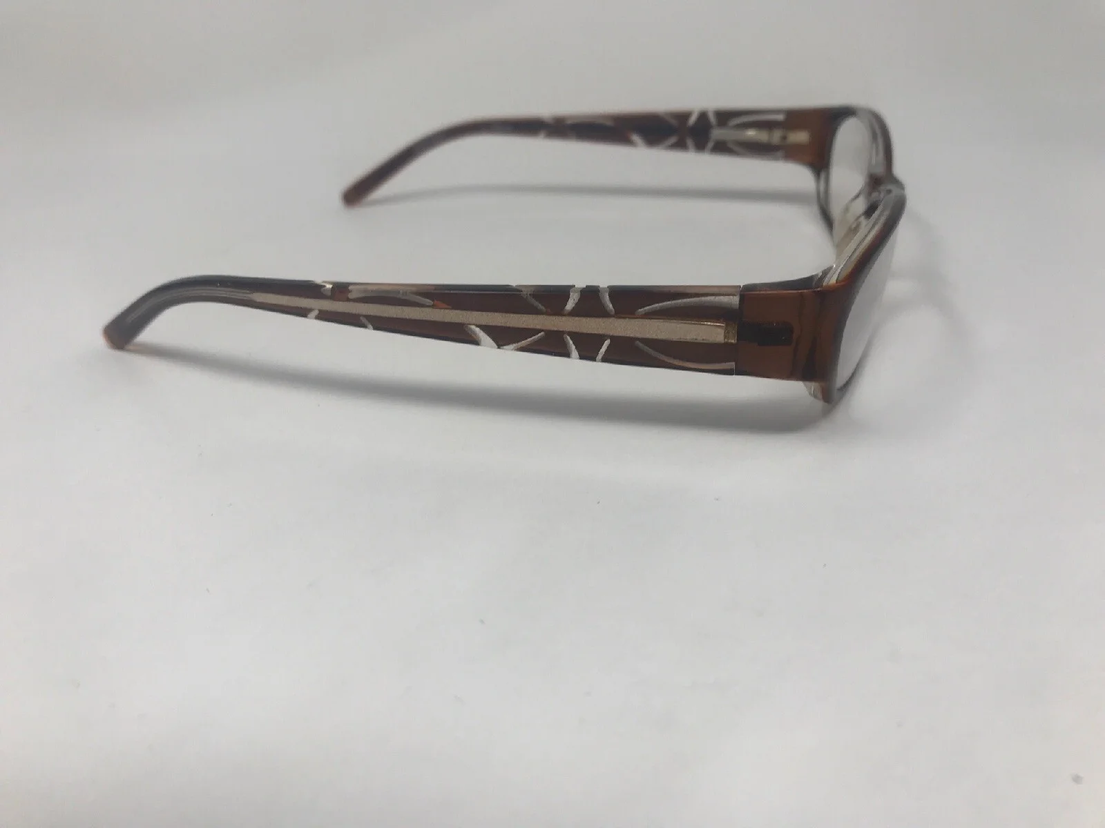 ELLEN TRACY “LICERTA” Eyeglasses Frame Petite 50-16-125 Brown Crystal G970 4