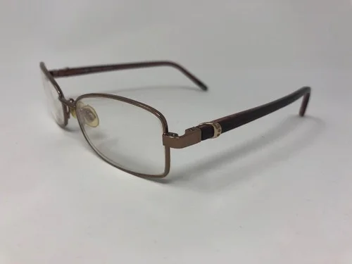 ELLEN TRACY “NEBULA” Eyeglasses Frame 52-17-130 Petite Brown Polished JE78