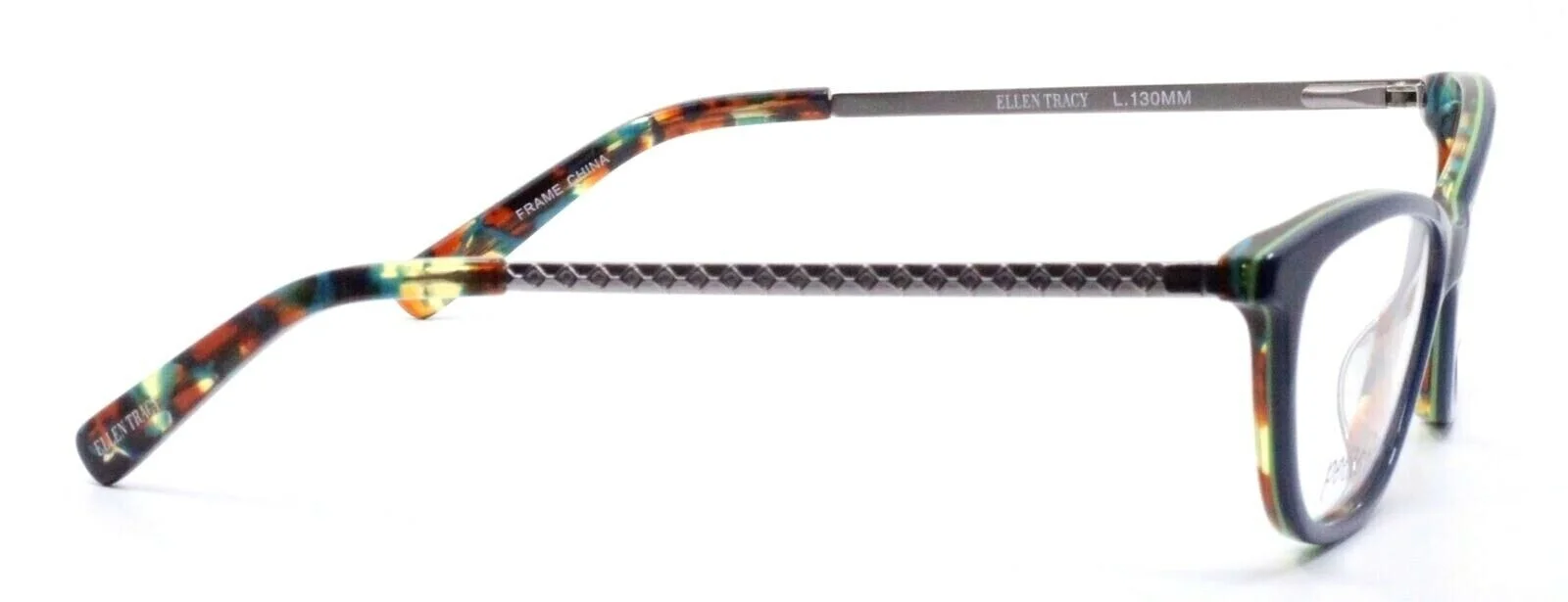 Ellen Tracy Petite Teresina Blue Laminate Cat Eye Full Rim Eyeglasses 48-15-130 4