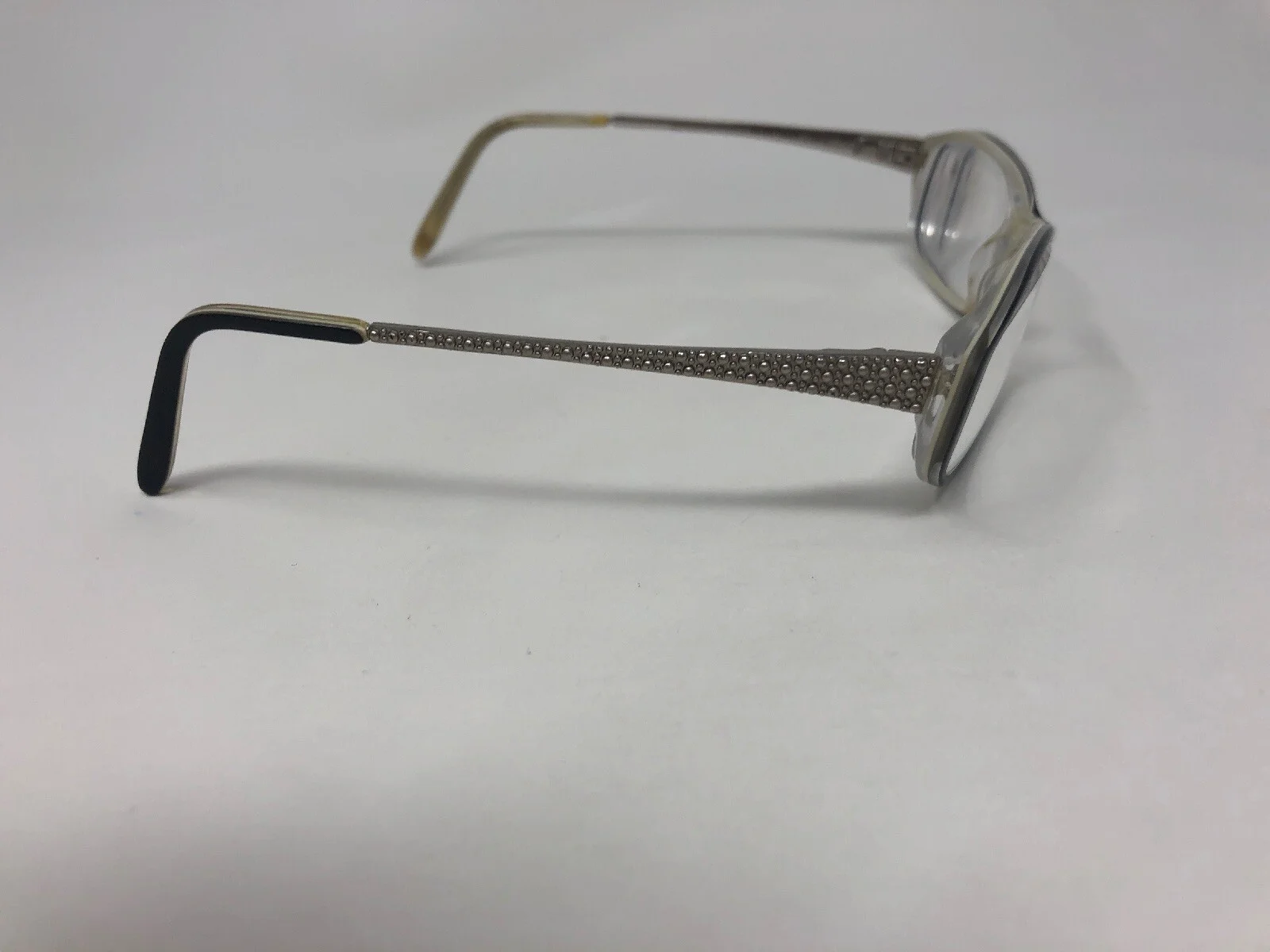 ELLEN TRACY “VITREOUS” Eyeglasses Frame Petite 50-17-130 Black/White Clear U815 4