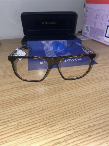 Elton John Crew Cut Bator Eyeglasses With Hardcase And Cleaning Cloth