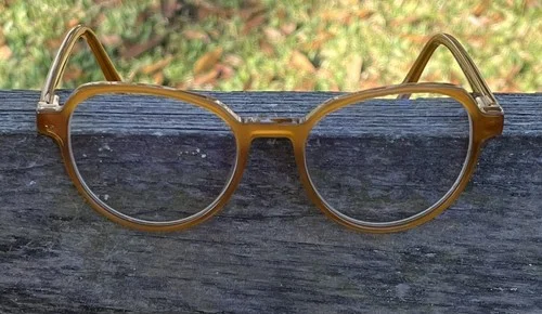 Elton John Folk Song Golds Eyeglass Glasses Frames 51-18-142 Excellent Condition 2