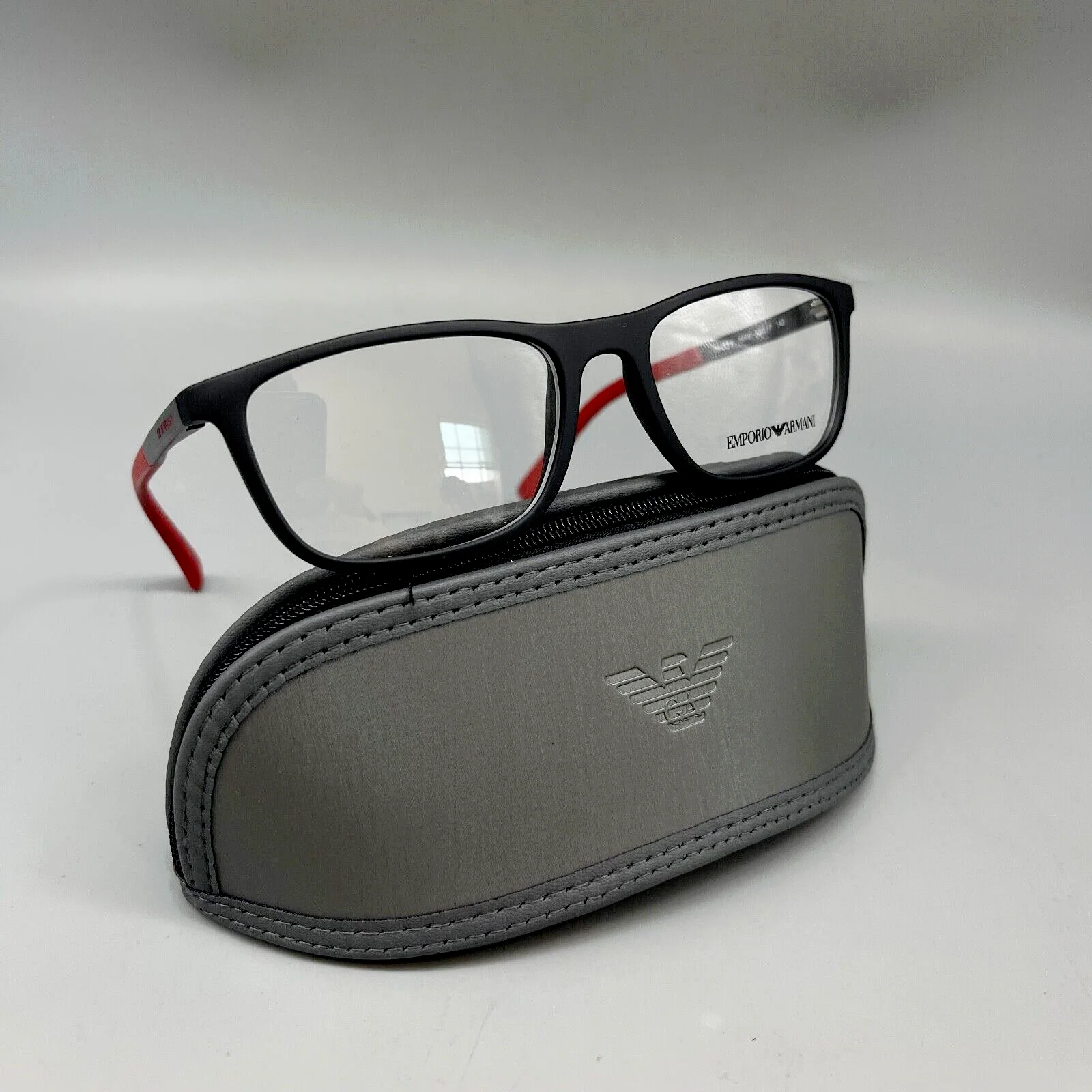 EMPORIO ARMANI EA 3069/5649 Unisex Eyeglasses-53-17-140mm- Black Rubber Original