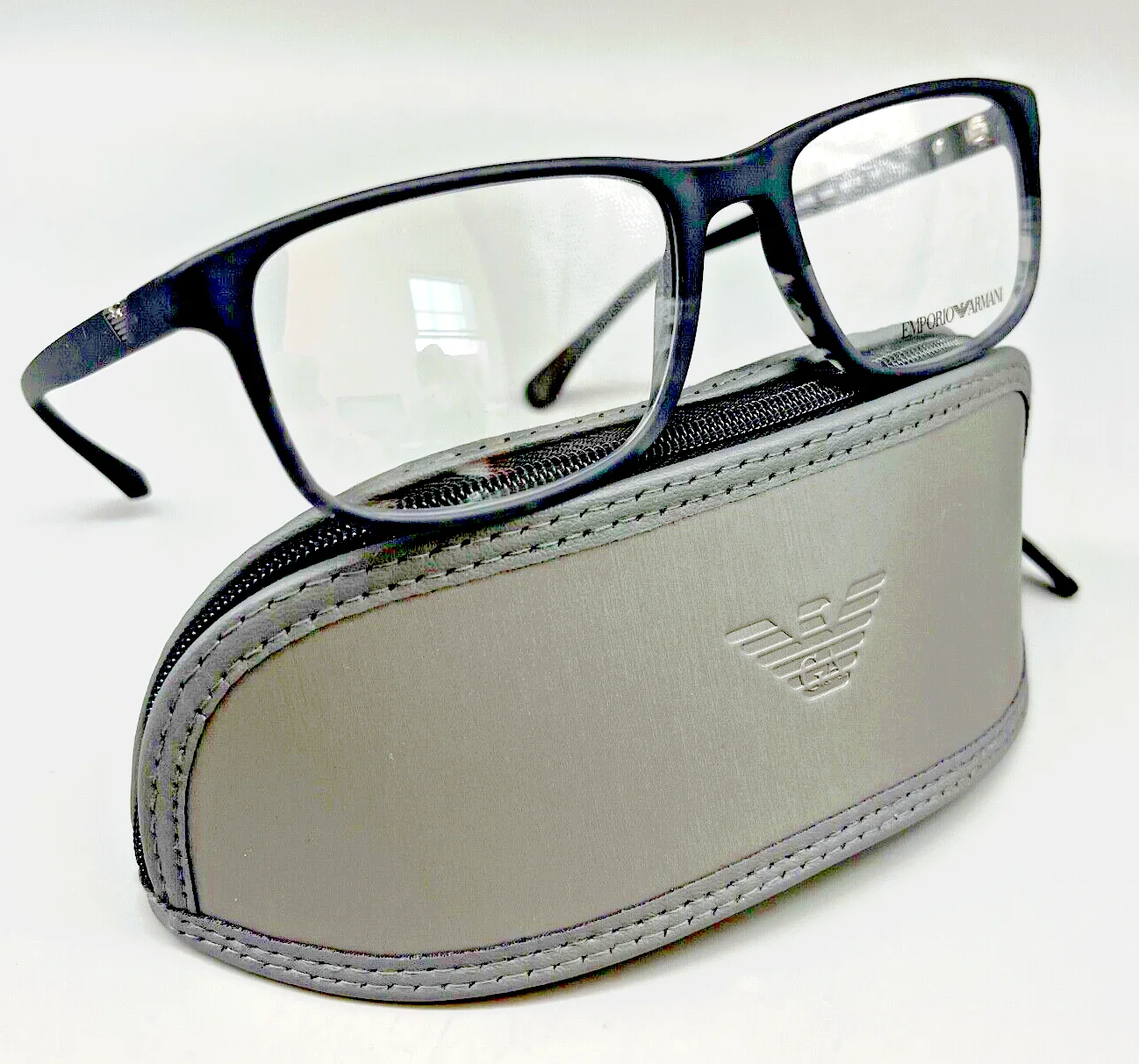 EMPORIO ARMANI EA 3098/5566 Unisex Eyeglasses-55-18-145mm- Black Rubber Original