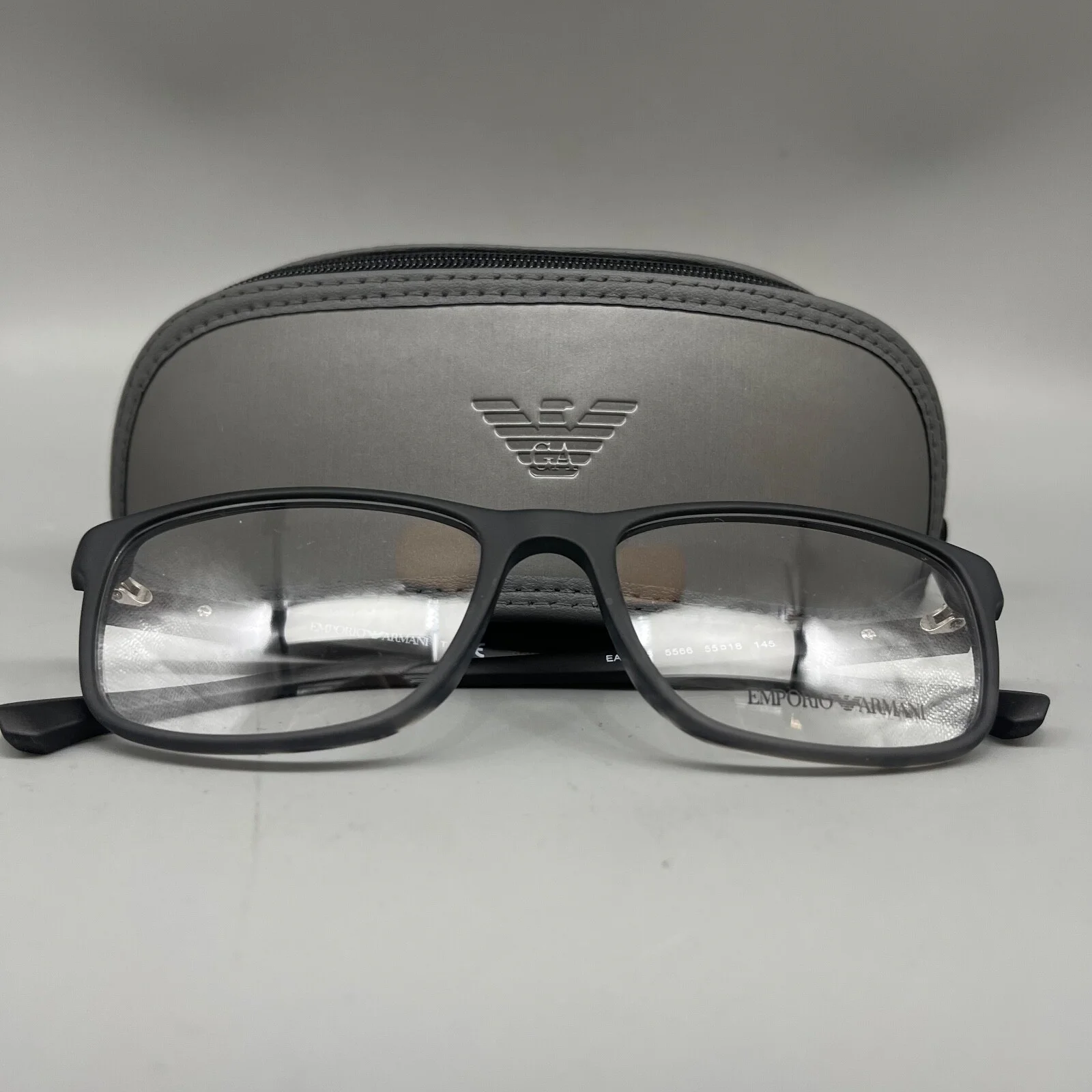 EMPORIO ARMANI EA 3098/5566 Unisex Eyeglasses-55-18-145mm- Black Rubber Original 3